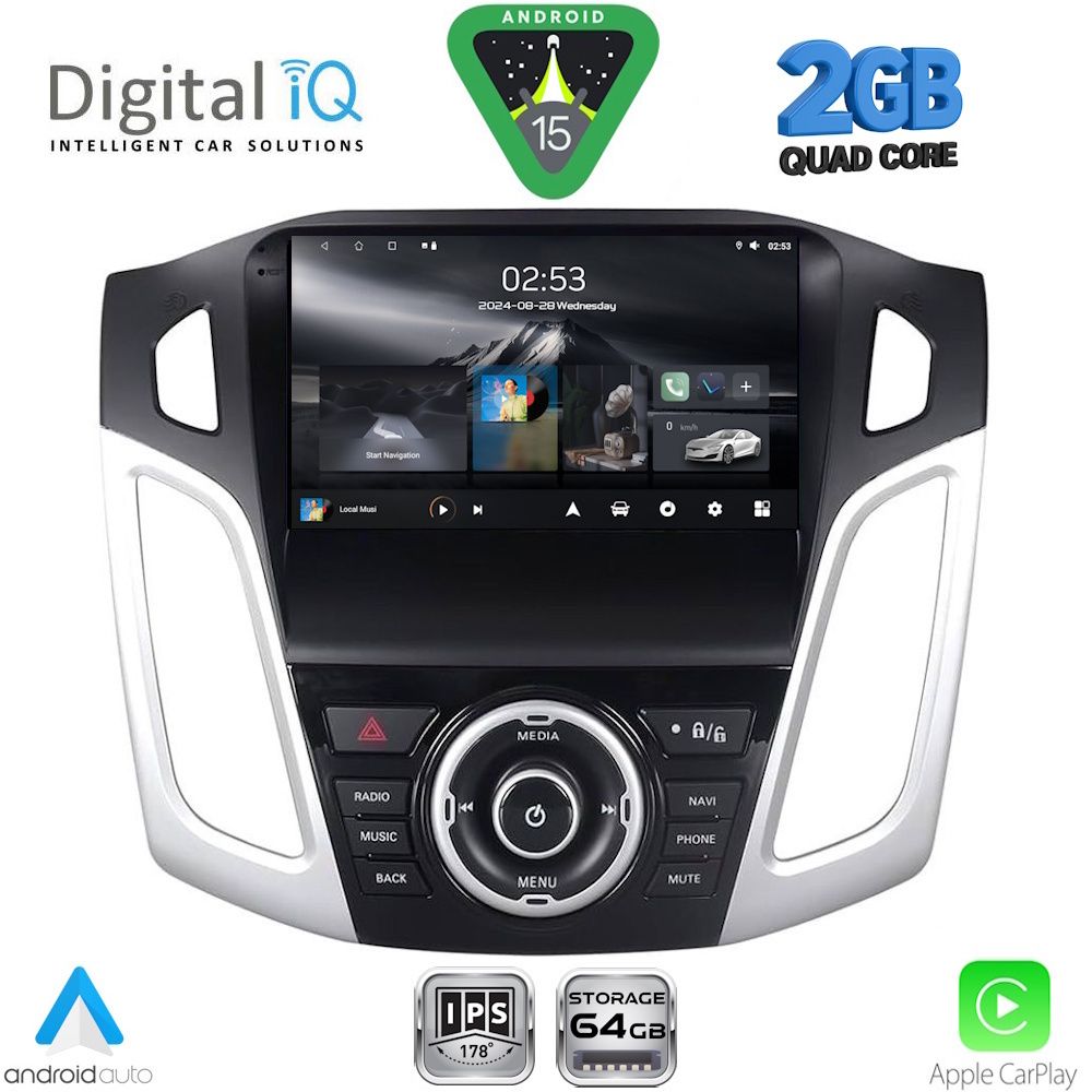 Βλησαρούλης Car Center - DIGITAL IQ RSD 1157_CPA (9inc) MULTIMEDIA TABLET for FORD FOCUS mod. 2011-2018