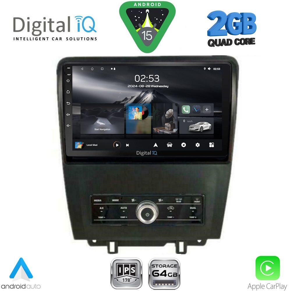 Βλησαρούλης Car Center - DIGITAL IQ RSD 1165_CPA (9inc) MULTIMEDIA TABLET for FORD MUSTANG mod. 2010-2015