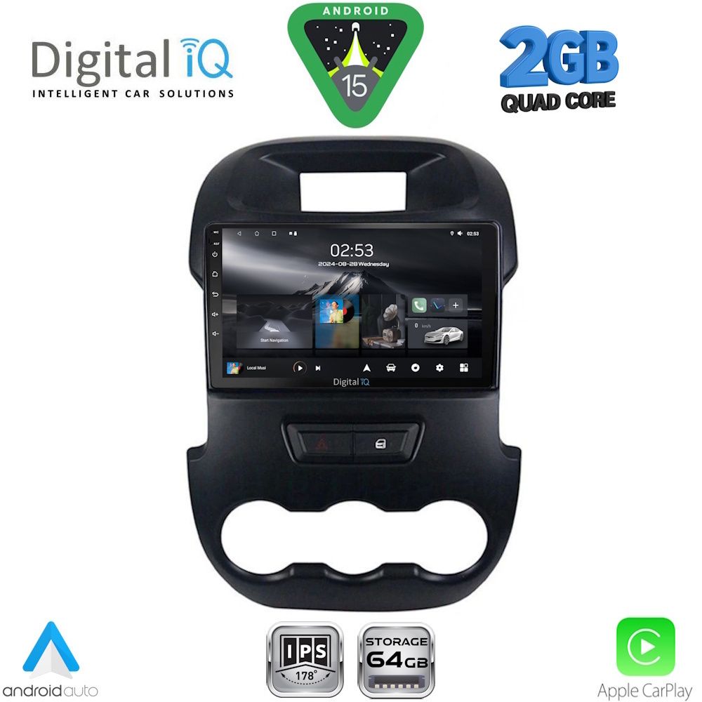 Βλησαρούλης Car Center - DIGITAL IQ RSD 1171_CPA (9inc) MULTIMEDIA TABLET for FORD RANGER mod. 2011-2015