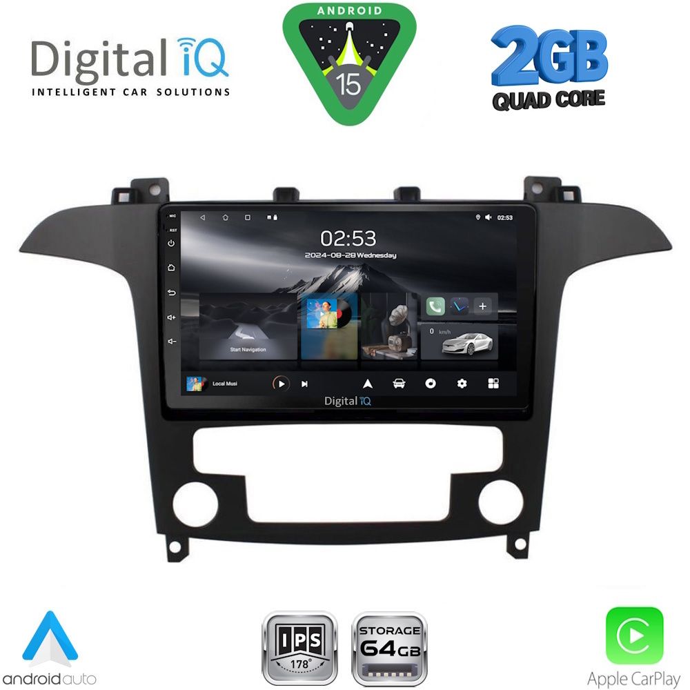 Βλησαρούλης Car Center - DIGITAL IQ RSD 1175_CPA CLIMA (9inc) MULTIMEDIA TABLET for FORD SMAX mod. 2006-2014