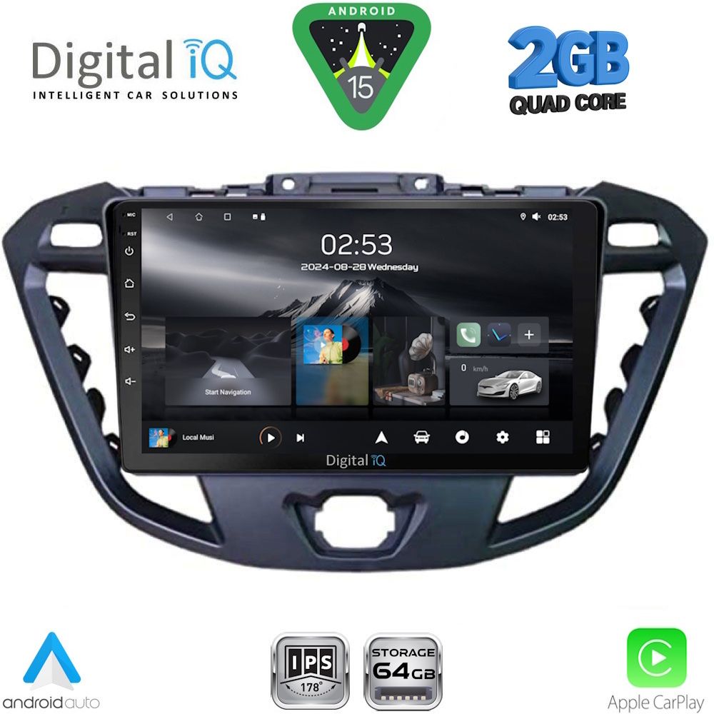 Βλησαρούλης Car Center - DIGITAL IQ RSD 1177_CPA (9inc) MULTIMEDIA TABLET for FORD TRANSIT CUSTOM | TOURNEO CUSTOM mod. 2013-2019