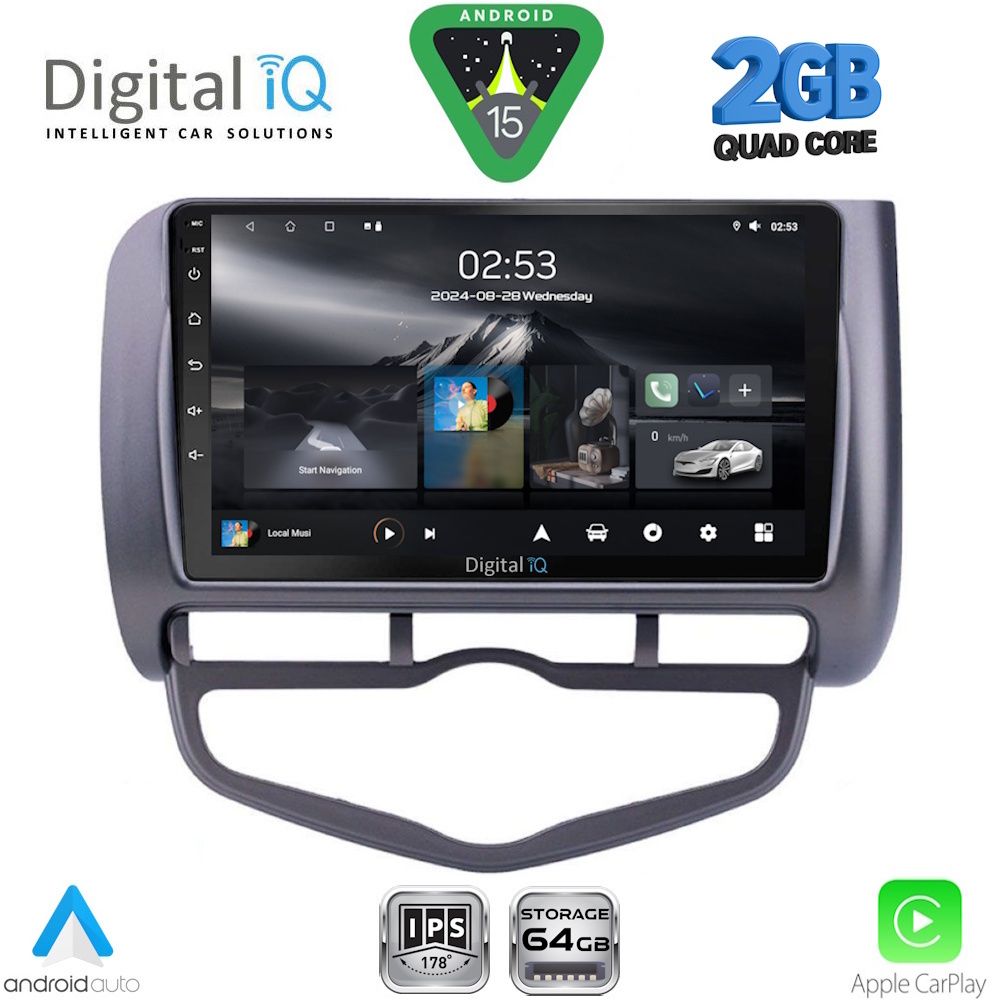 Βλησαρούλης Car Center - DIGITAL IQ RSD 1210_CPA CLIMA (9inc) MULTIMEDIA TABLET for HONDA JAZZ mod. 2002-2008