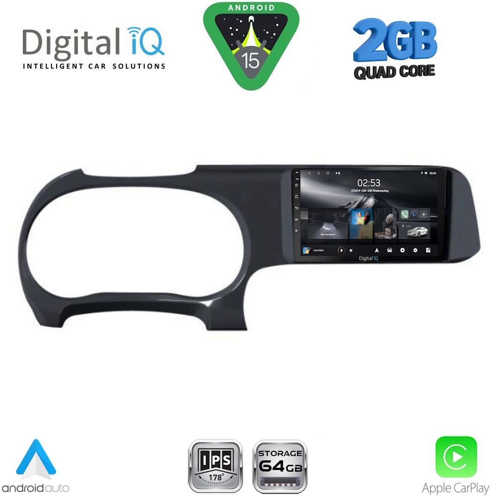 Βλησαρούλης Car Center - DIGITAL IQ RSD 1225_CPA (9inc) MULTIMEDIA TABLET for HYUNDAI i10 mod. 2020-2026