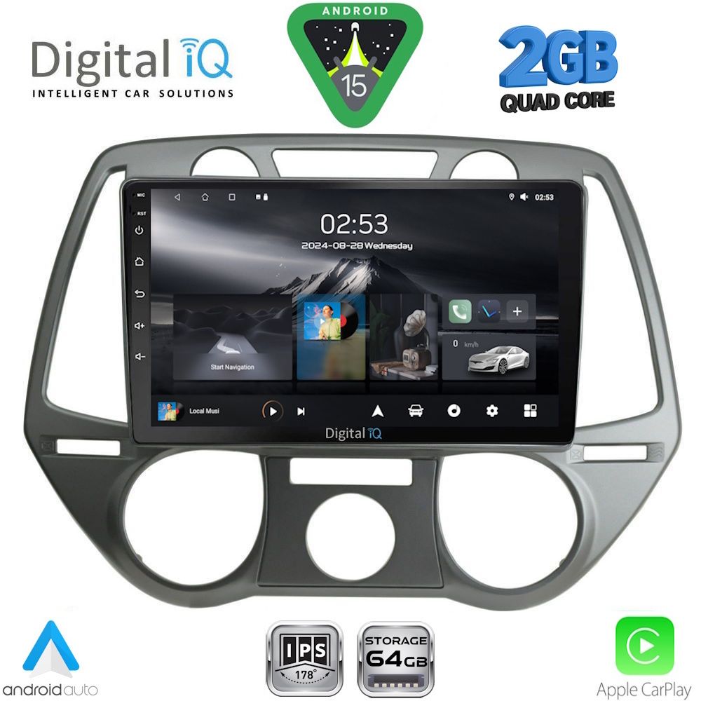 Βλησαρούλης Car Center - DIGITAL IQ RSD 1228_CPA A/C (9inc) MULTIMEDIA TABLET for HYUNDAI i20 mod. 2008-2012