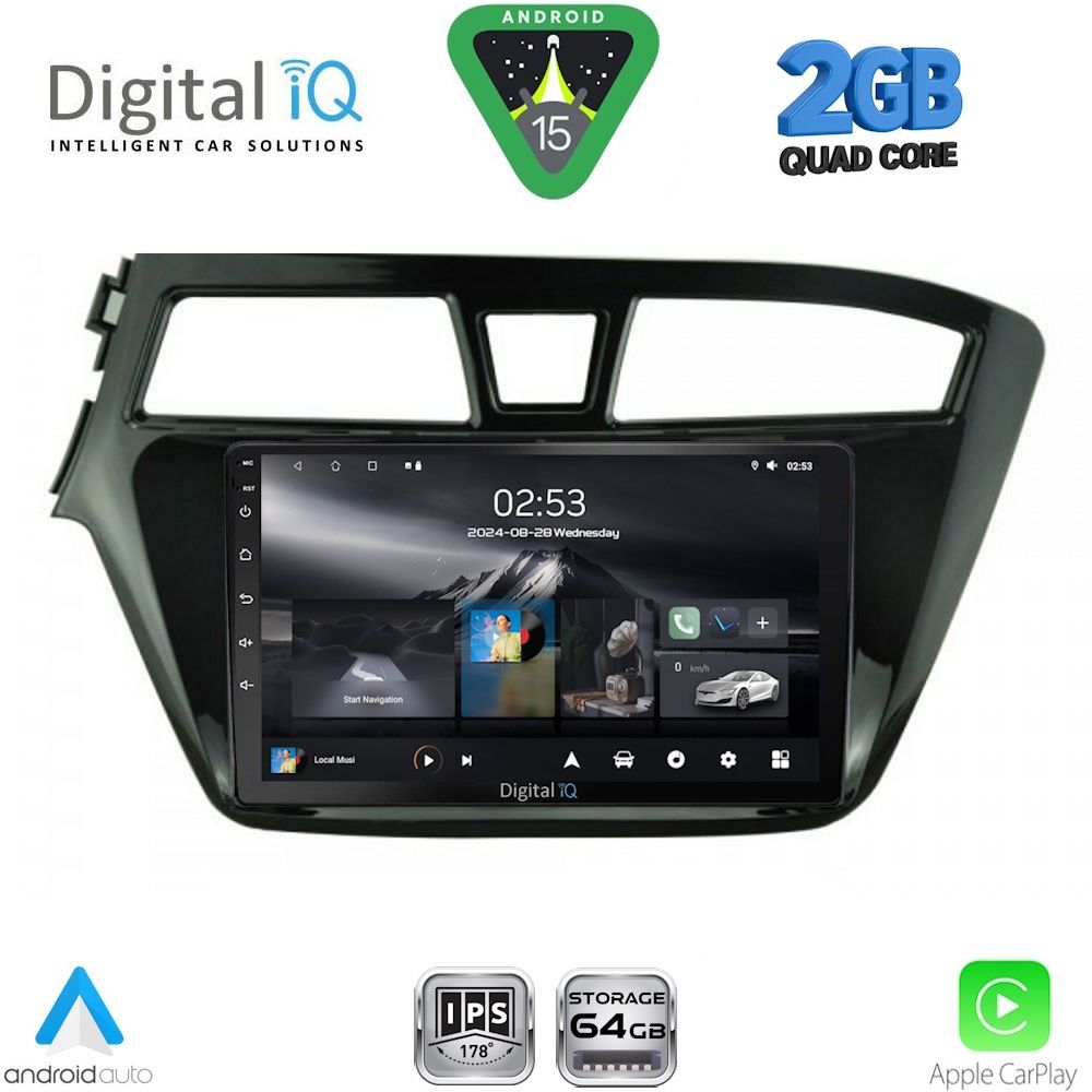 Βλησαρούλης Car Center - DIGITAL IQ RSD 1229_CPA (9inc) MULTIMEDIA TABLET for HYUNDAI i20 mod. 2014-2018