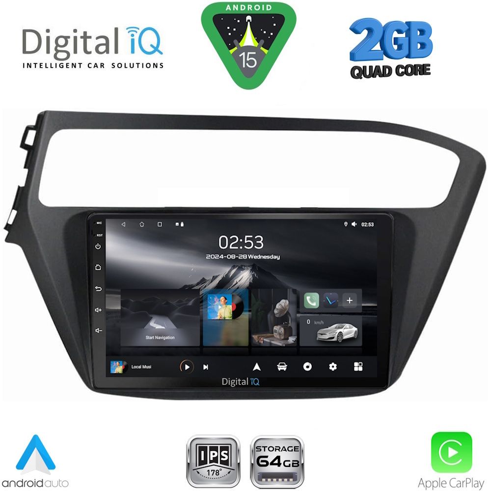 Βλησαρούλης Car Center - DIGITAL IQ RSD 1230_CPA (9inc) MULTIMEDIA TABLET for HYUNDAI i20 mod. 2018-2021