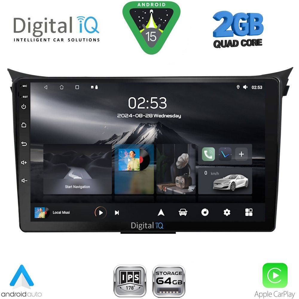 Βλησαρούλης Car Center - DIGITAL IQ RSD 1232_CPA (9inc) MULTIMEDIA TABLET for HYUNDAI i30  mod. 2012-2017