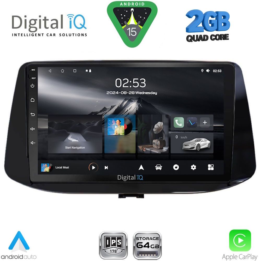 Βλησαρούλης Car Center - DIGITAL IQ RSD 1233_CPA (9inc) MULTIMEDIA TABLET for HYUNDAI i30 mod. 2018-2025