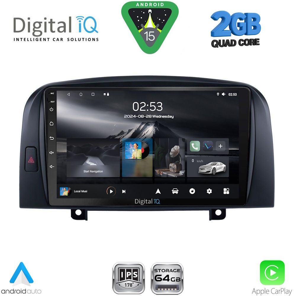 Βλησαρούλης Car Center - DIGITAL IQ RSD 1248_CPA (9inc) MULTIMEDIA TABLET for HYUNDAI  SONATA mod. 2006-2009
