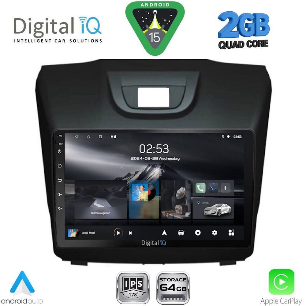 Βλησαρούλης Car Center - DIGITAL IQ RSD 1255_CPA (9inc) MULTIMEDIA TABLET for ISUZU DMAX mod. 2012-2020