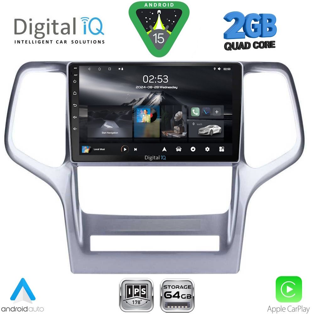 Βλησαρούλης Car Center - DIGITAL IQ RSD 1282_CPA (9inc) MULTIMEDIA TABLET for JEEP GRAND CHEROKEE mod. 2011-2014