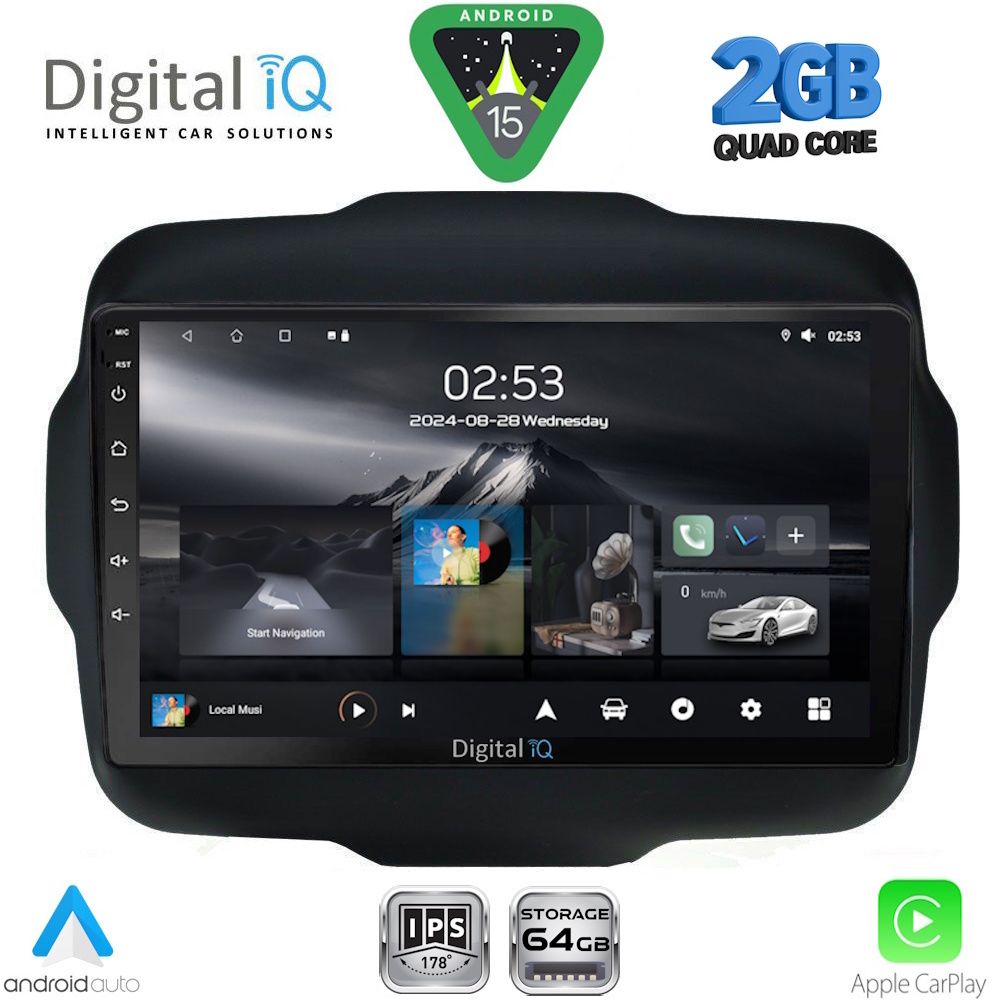 Βλησαρούλης Car Center - DIGITAL IQ RSD 1290_CPA (9inc) MULTIMEDIA TABLET for JEEP RENEGADE  mod. 2014-2025