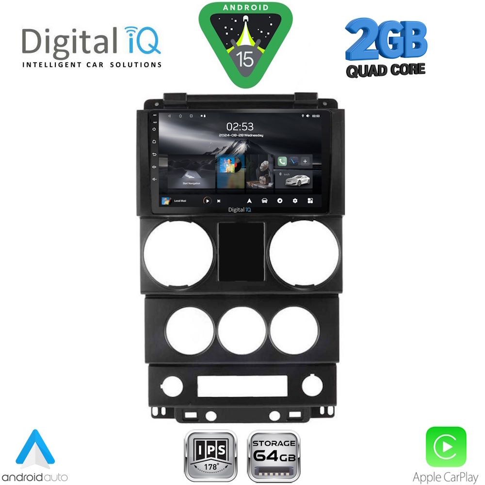 Βλησαρούλης Car Center - DIGITAL IQ RSD 1292_CPA (9inc) MULTIMEDIA TABLET for JEEP WRANGLER  mod. 2006-2011