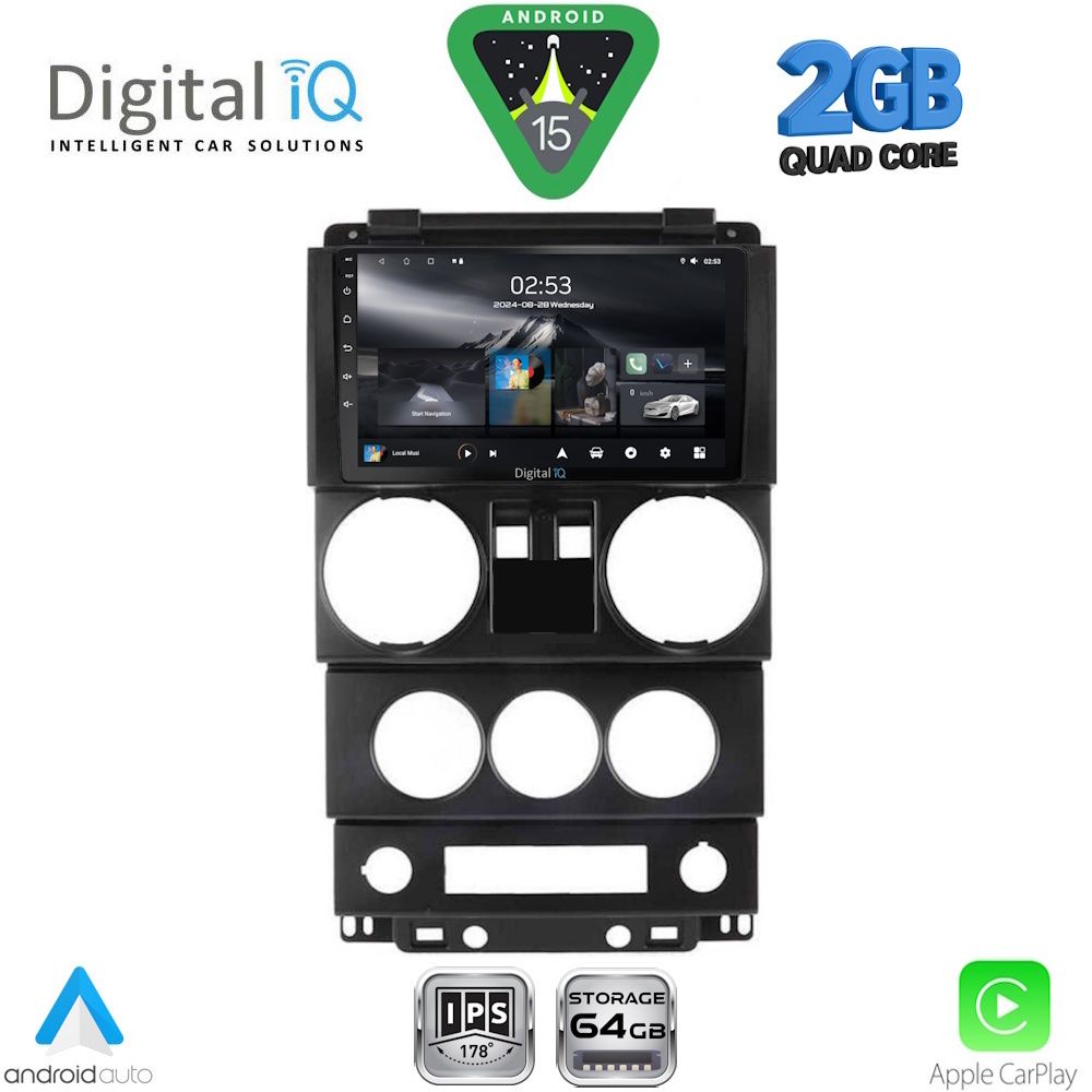 Βλησαρούλης Car Center - DIGITAL IQ RSD 1293_CPA (9inc) MULTIMEDIA TABLET for JEEP WRANGLER  mod. 2006-2011