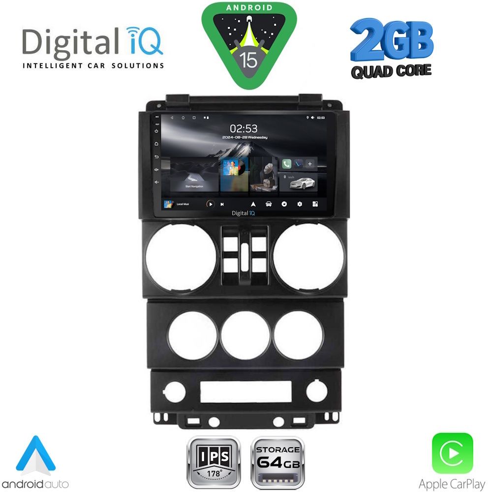 Βλησαρούλης Car Center - DIGITAL IQ RSD 1294_CPA (9inc) MULTIMEDIA TABLET for JEEP WRANGLER  mod. 2006-2011