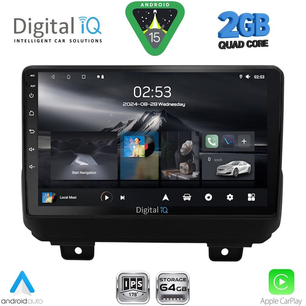 Βλησαρούλης Car Center - DIGITAL IQ RSD 1298_CPA (9inc) MULTIMEDIA TABLET for JEEP WRANGLER mod. 2018-2026