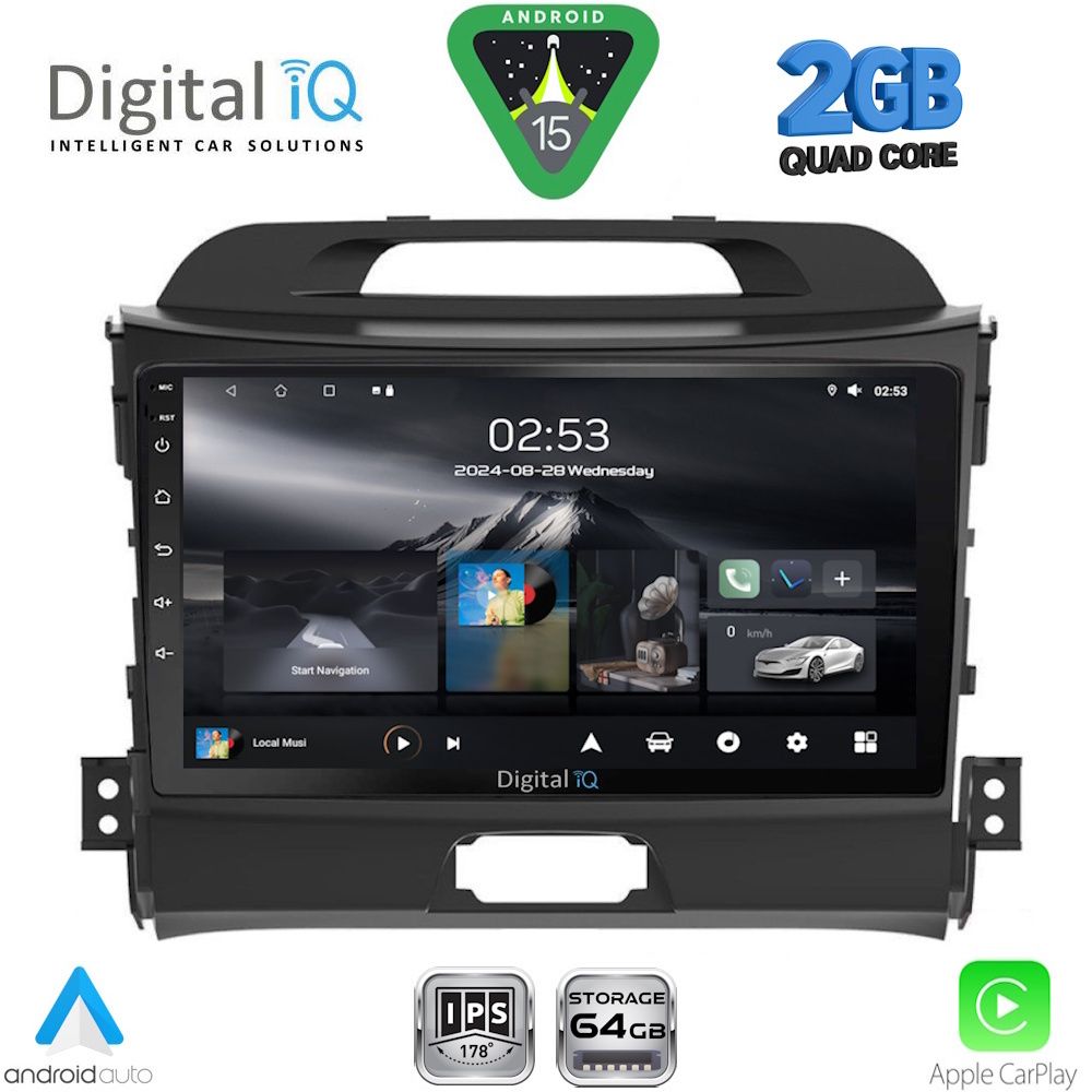 Βλησαρούλης Car Center - DIGITAL IQ RSD 1325_CPA (9inc) MULTIMEDIA TABLET for KIA SPORTAGE mod. 2010-2015