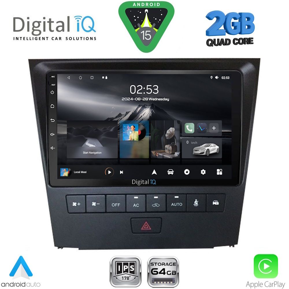 Βλησαρούλης Car Center - DIGITAL IQ RSD 1341_CPA (9inc) MULTIMEDIA TABLET for LEXUS GS mod. 2004-2011