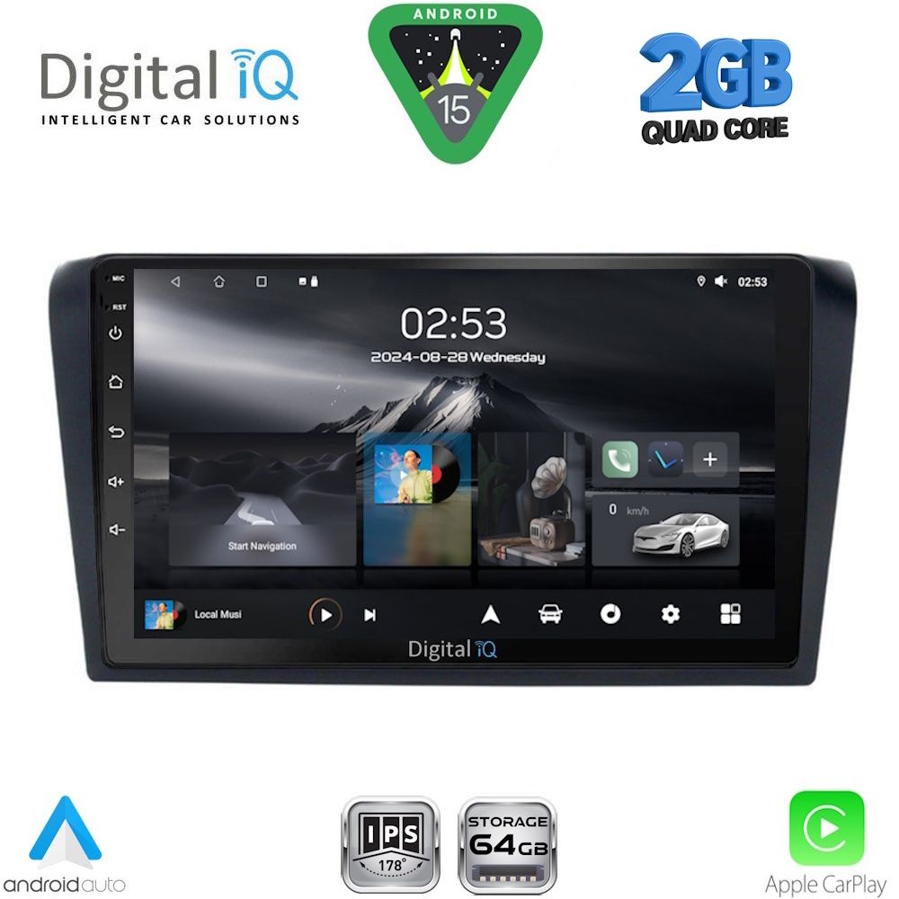 Βλησαρούλης Car Center - DIGITAL IQ RSD 1365_CPA (9inc) MULTIMEDIA TABLET for MAZDA 3 mod. 2003-2008
