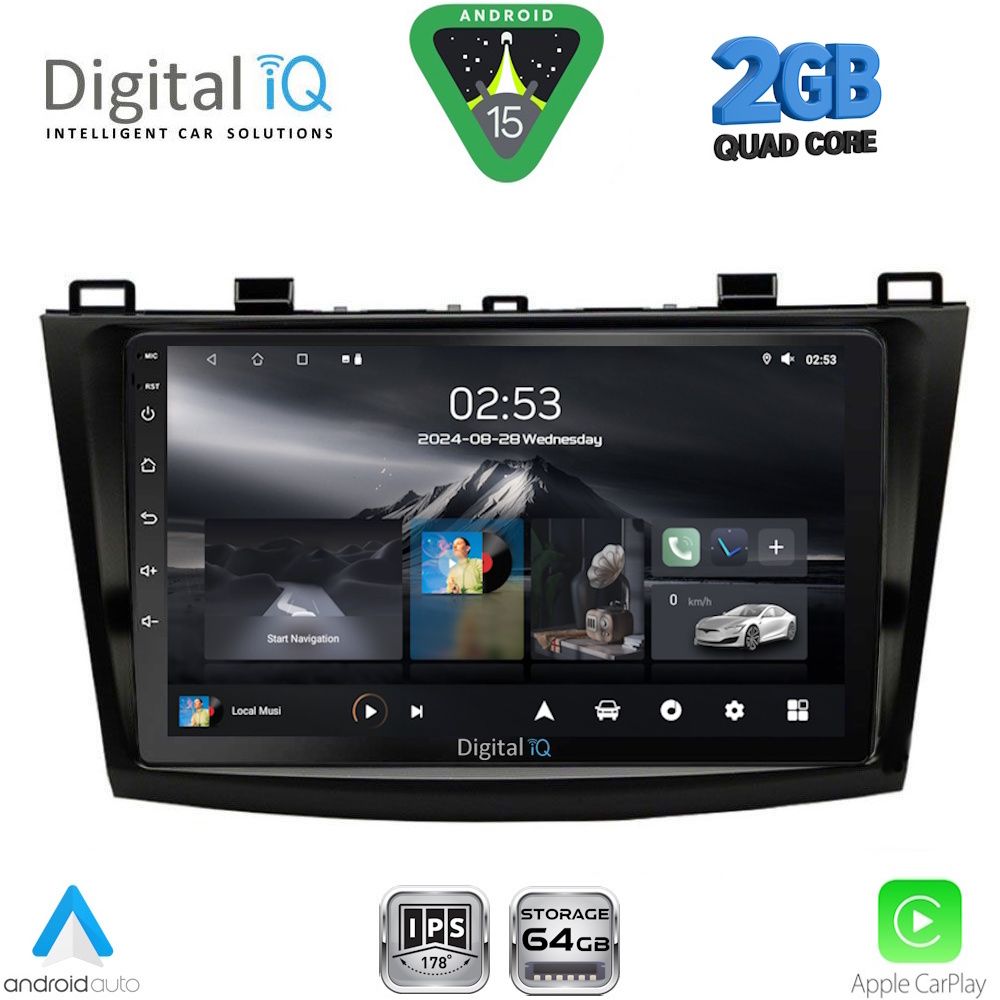 Βλησαρούλης Car Center - DIGITAL IQ RSD 1366_CPA (9inc) MULTIMEDIA TABLET for MAZDA 3 mod. 2009-2014