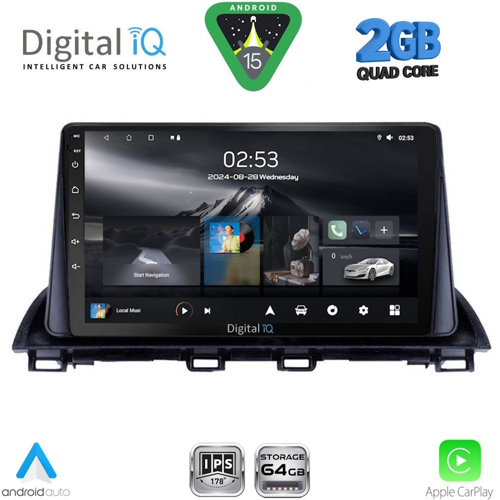 Βλησαρούλης Car Center - DIGITAL IQ RSD 1367_CPA (9inc) MULTIMEDIA TABLET for MAZDA 3 mod. 2014-2019