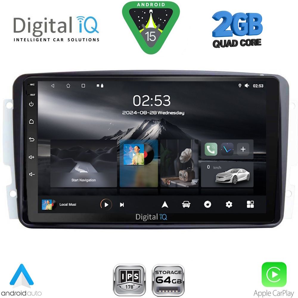 Βλησαρούλης Car Center - DIGITAL IQ RSD 1401_CPA (9inc) MULTIMEDIA TABLET for MERCEDES CLK (W209) mod. 2000-2004