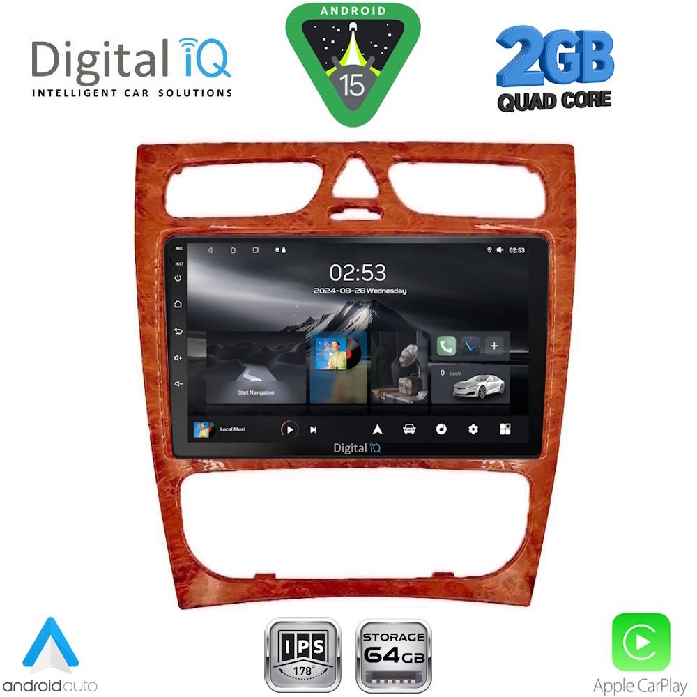 Βλησαρούλης Car Center - DIGITAL IQ RSD 1402CH_CPA (9inc) MUTIMEDIA TABLET for MERCEDES C (W203) mod. 1999-2004
