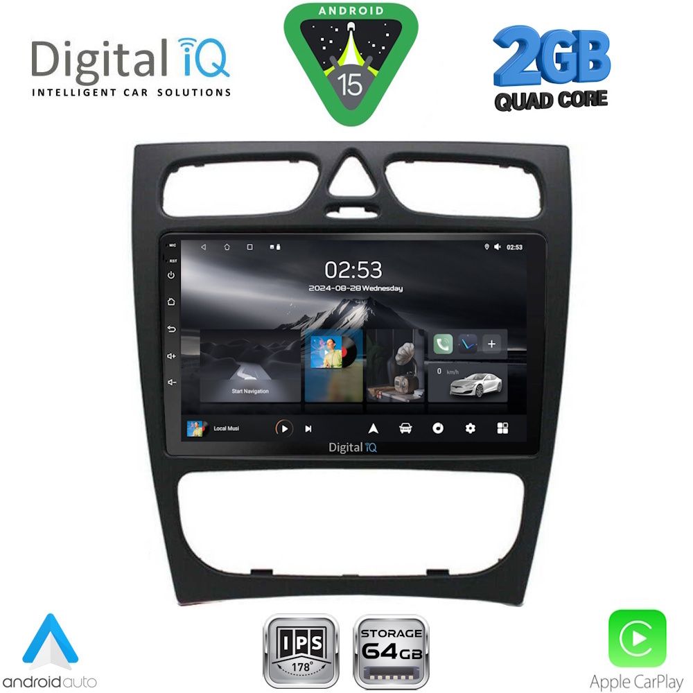 Βλησαρούλης Car Center - DIGITAL IQ RSD 1402_CPA (9inc) MUTIMEDIA TABLET for MERCEDES C (W203) mod. 1999-2004