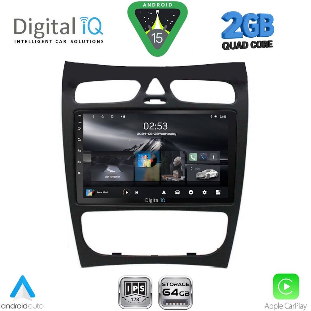 Βλησαρούλης Car Center - DIGITAL IQ RSD 1406_CPA (9inc) MUTIMEDIA TABLET for MERCEDES CLK (W209) mod. 2000-2004