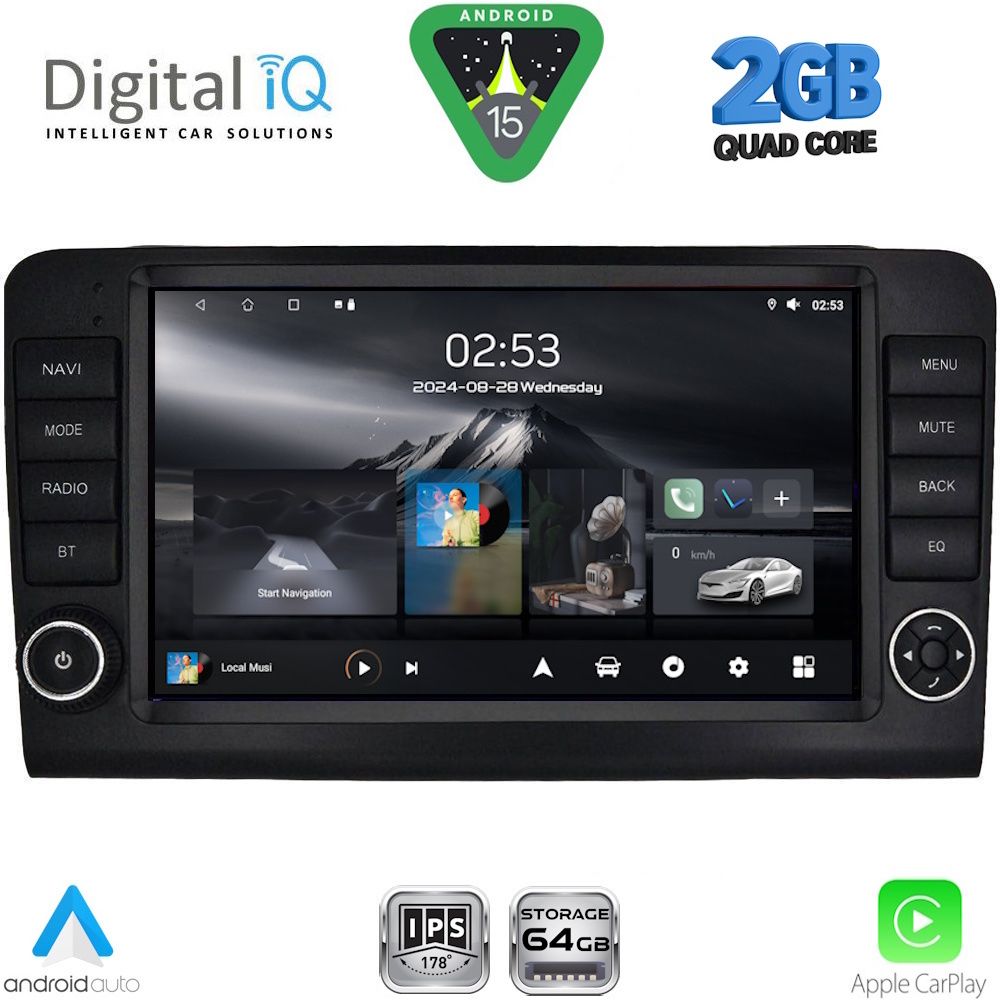 Βλησαρούλης Car Center - DIGITAL IQ RSD 1416_CPA (9inc) MULTIMEDIA TABLET for MERCEDES ML (W164) – GL (X164) mod. 2005-2011