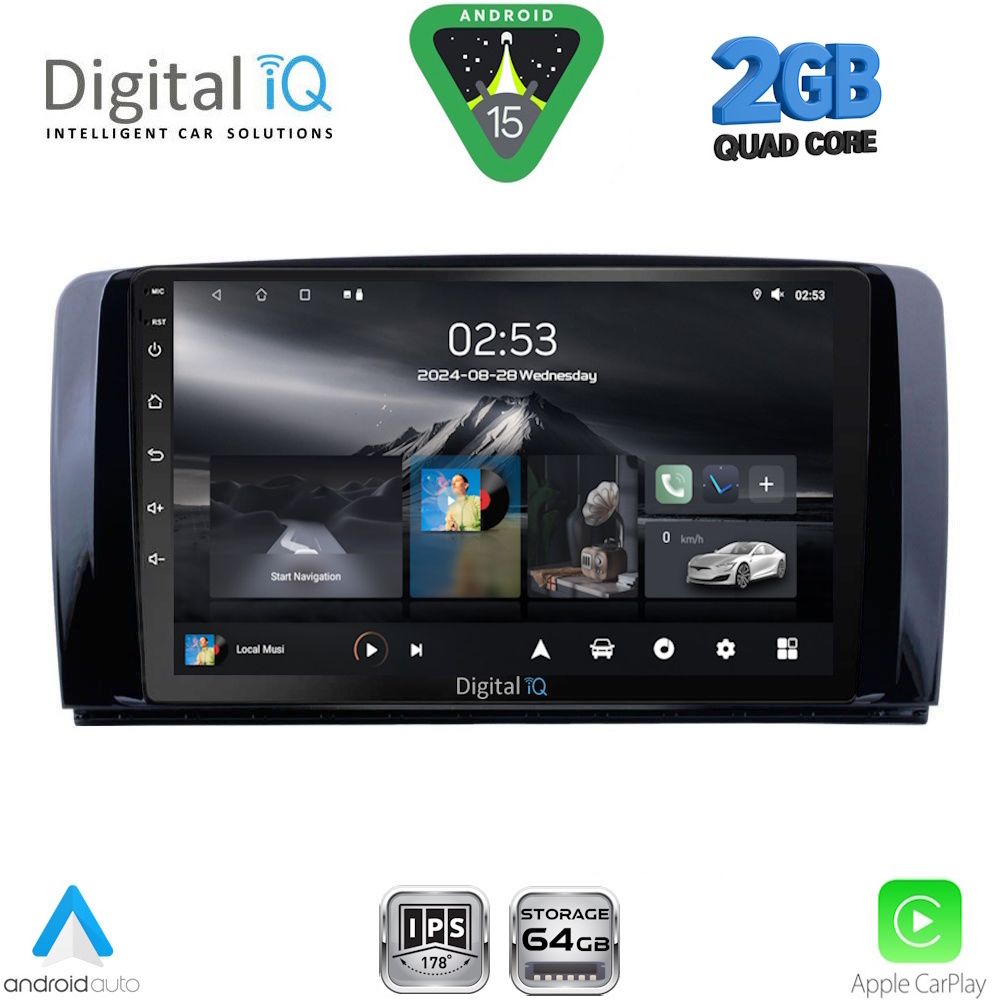 Βλησαρούλης Car Center - DIGITAL IQ RSD 1422_CPA (9inc) MULTIMEDIA TABLET for MERCEDES R (W251) mod. 2006-2015