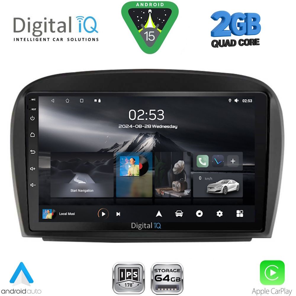 Βλησαρούλης Car Center - DIGITAL IQ RSD 1427_CPA (9inc) MULTIMEDIA TABLET for MERCEDES SL (R230) FACELIFT mod. 2006-2012