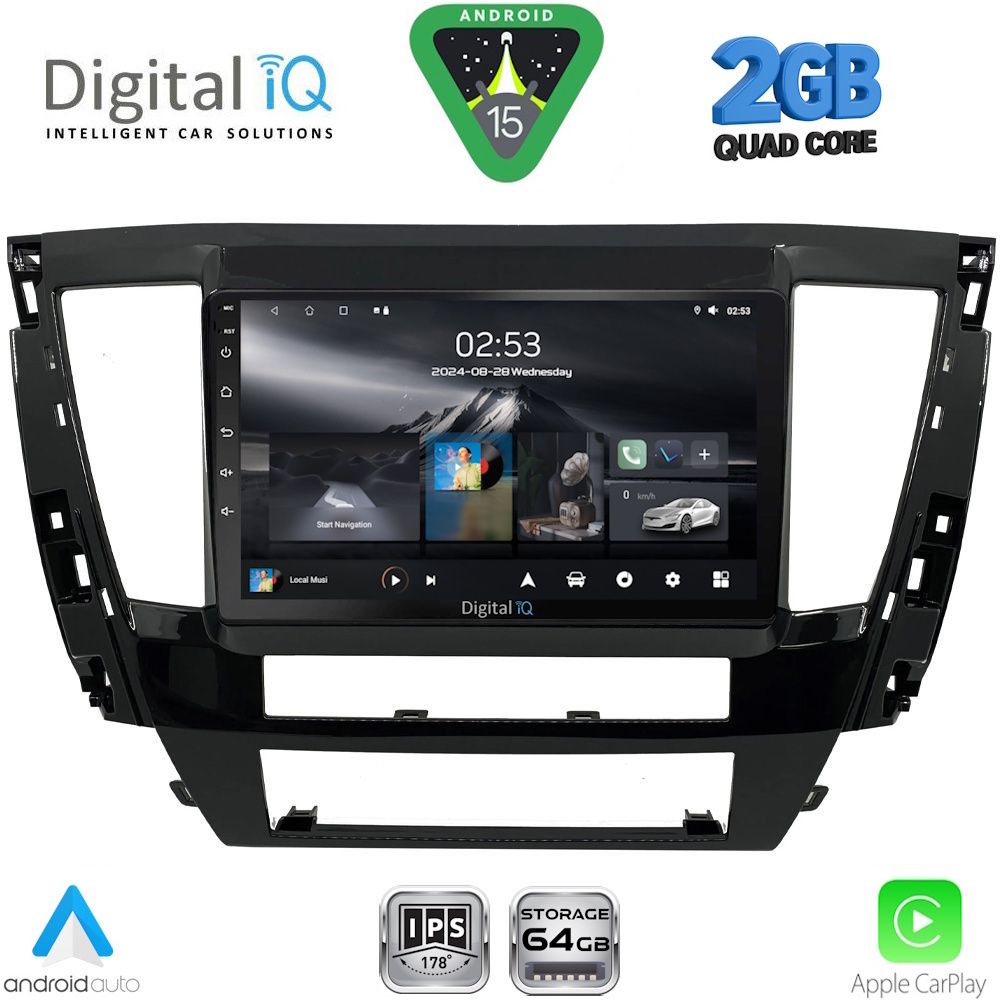 Βλησαρούλης Car Center - DIGITAL IQ RSD 1447S_CPA (9inc) MULTIMEDIA TABLET for MITSUBISHI PAJERO SPORT mod. 2020-2026