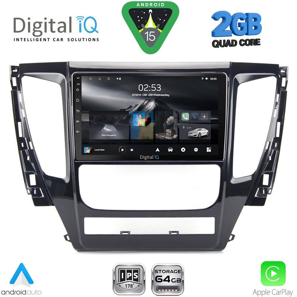 Βλησαρούλης Car Center - DIGITAL IQ RSD 1447A_CPA (9inc) MULTIMEDIA TABLET for MITSUBISHI PAJERO mod. 2013-2020