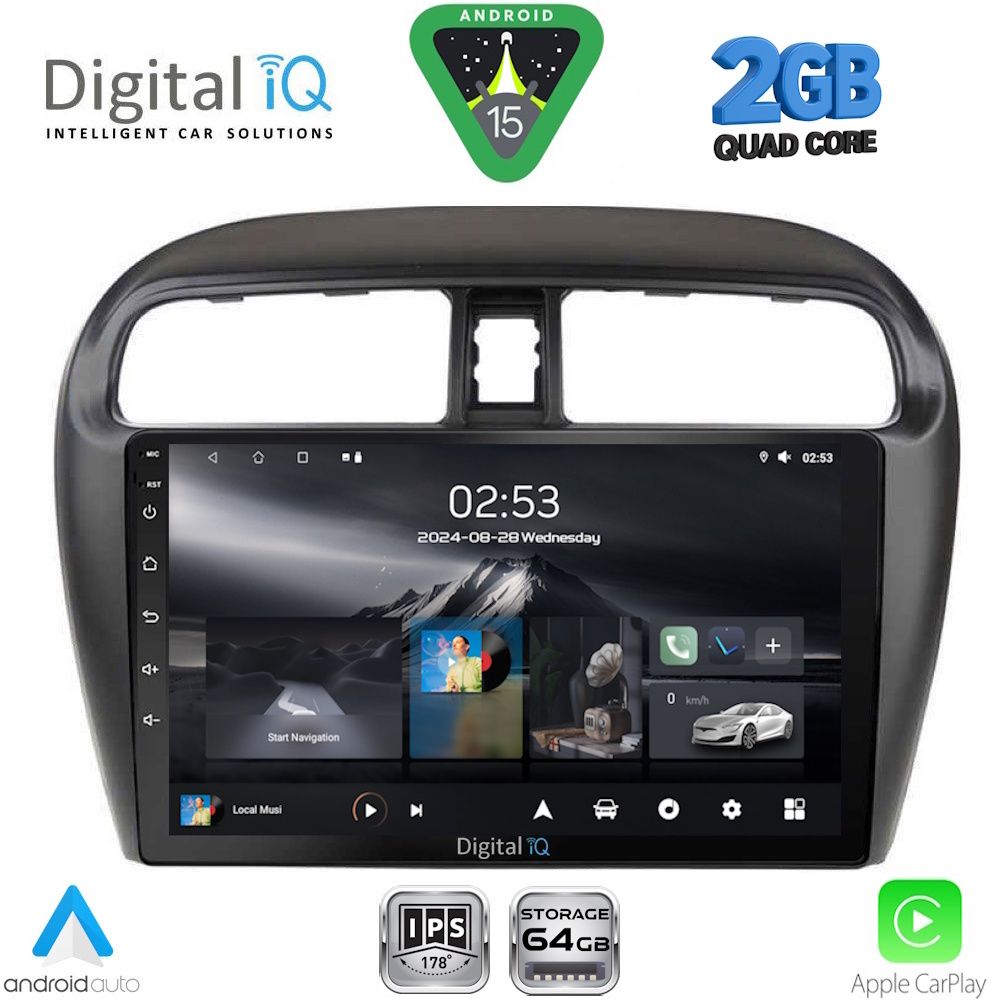 Βλησαρούλης Car Center - DIGITAL IQ RSD 1448_CPA (9inc) MULTIMEDIA TABLET for MITSUBISHI SPACESTAR mod. 2013-2020