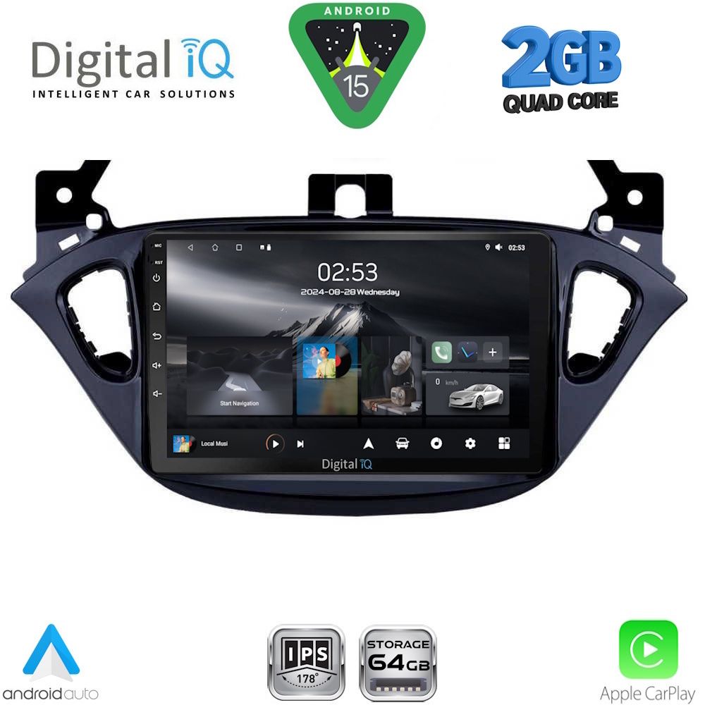 Βλησαρούλης Car Center - DIGITAL IQ RSD 1486_CPA (9inc) MULTIMEDIA TABLET for OPEL ADAM - CORSA E mod. 2014-2021