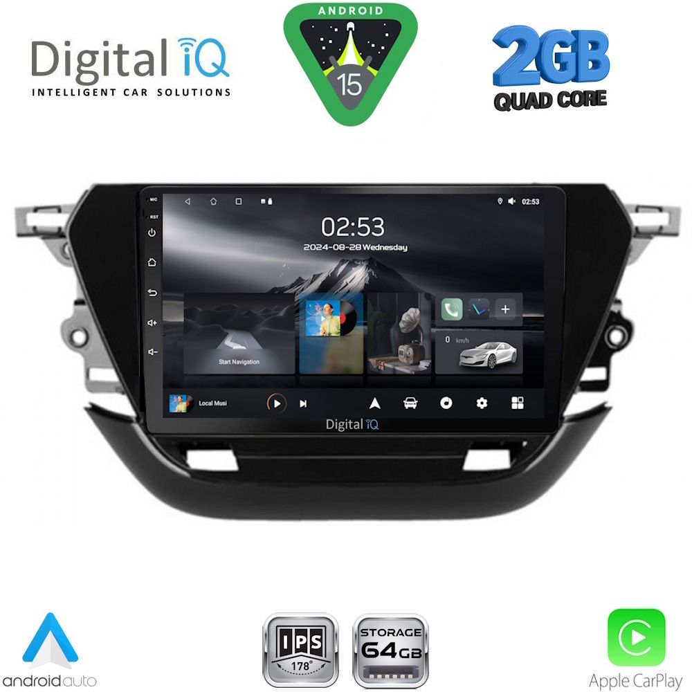 Βλησαρούλης Car Center - DIGITAL IQ RSD 1487_CPA (9inc) MULTIMEDIA TABLET for OPEL CORSA F mod. 2019-2024