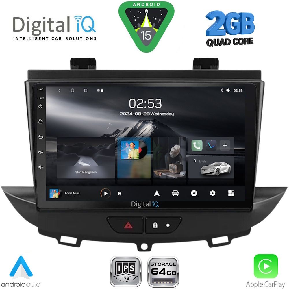 Βλησαρούλης Car Center - DIGITAL IQ RSD 1490_CPA (9inc) MULTIMEDIA TABLET for OPEL CROSSLAND - GRANDLAND mod. 2017-2025
