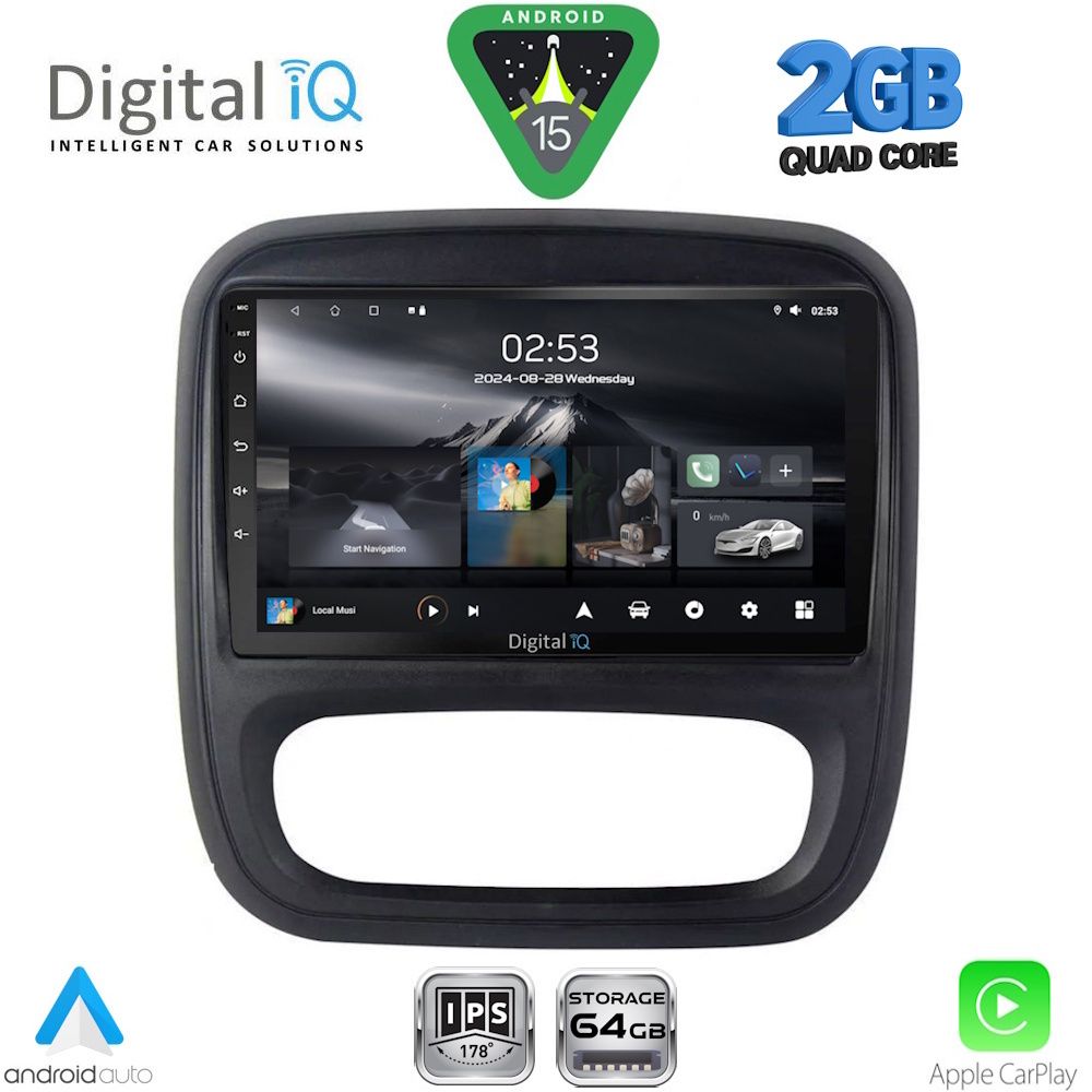 Βλησαρούλης Car Center - DIGITAL IQ RSD 1499_CPA (9inc) MULTIMEDIA TABLET for OPEL VIVARO – RENAULT TRAFIC – FIAT TALENDO – NISSAN NV 300 mod. 2014-2019