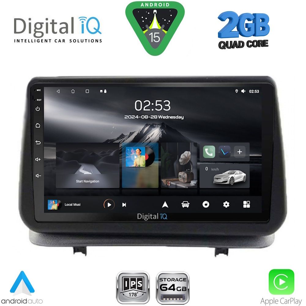 Βλησαρούλης Car Center - DIGITAL IQ RSD 1543_CPA (9inc) MULTIMEDIA TABLET for RENAULT CLIO mod. 2005-2011