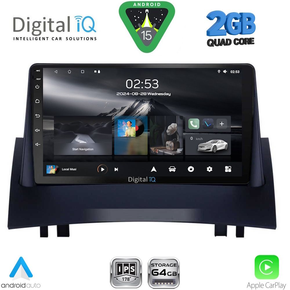 Βλησαρούλης Car Center - DIGITAL IQ RSD 1555_CPA (9inc) MULTIMEDIA TABLET for RENAULT MEGANE 2 mod. 2002-2008