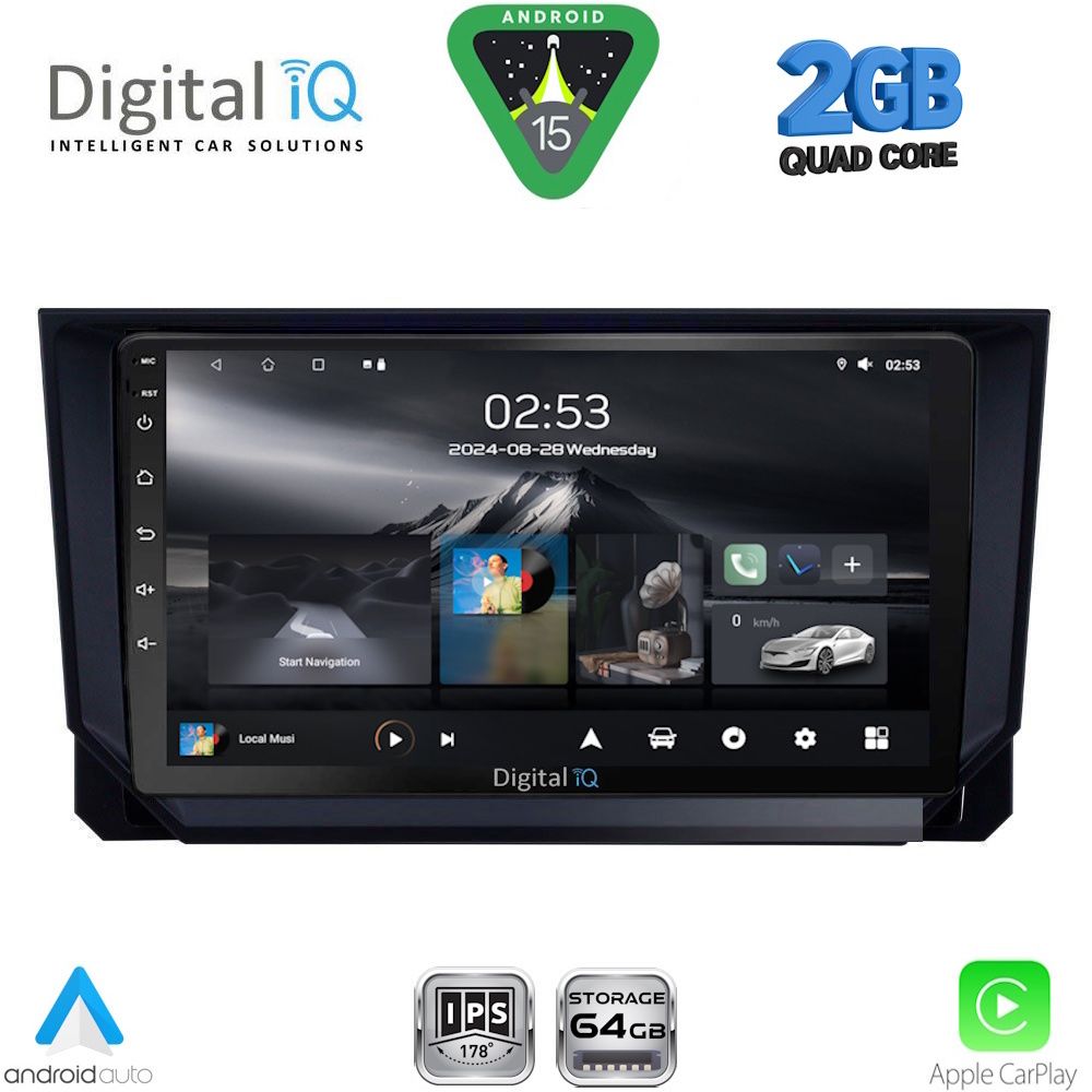 Βλησαρούλης Car Center - DIGITAL IQ RSD 1573_CPA (9inc) MULTIMEDIA TABLET for SEAT ARONA - IBIZA mod. 2018-2026