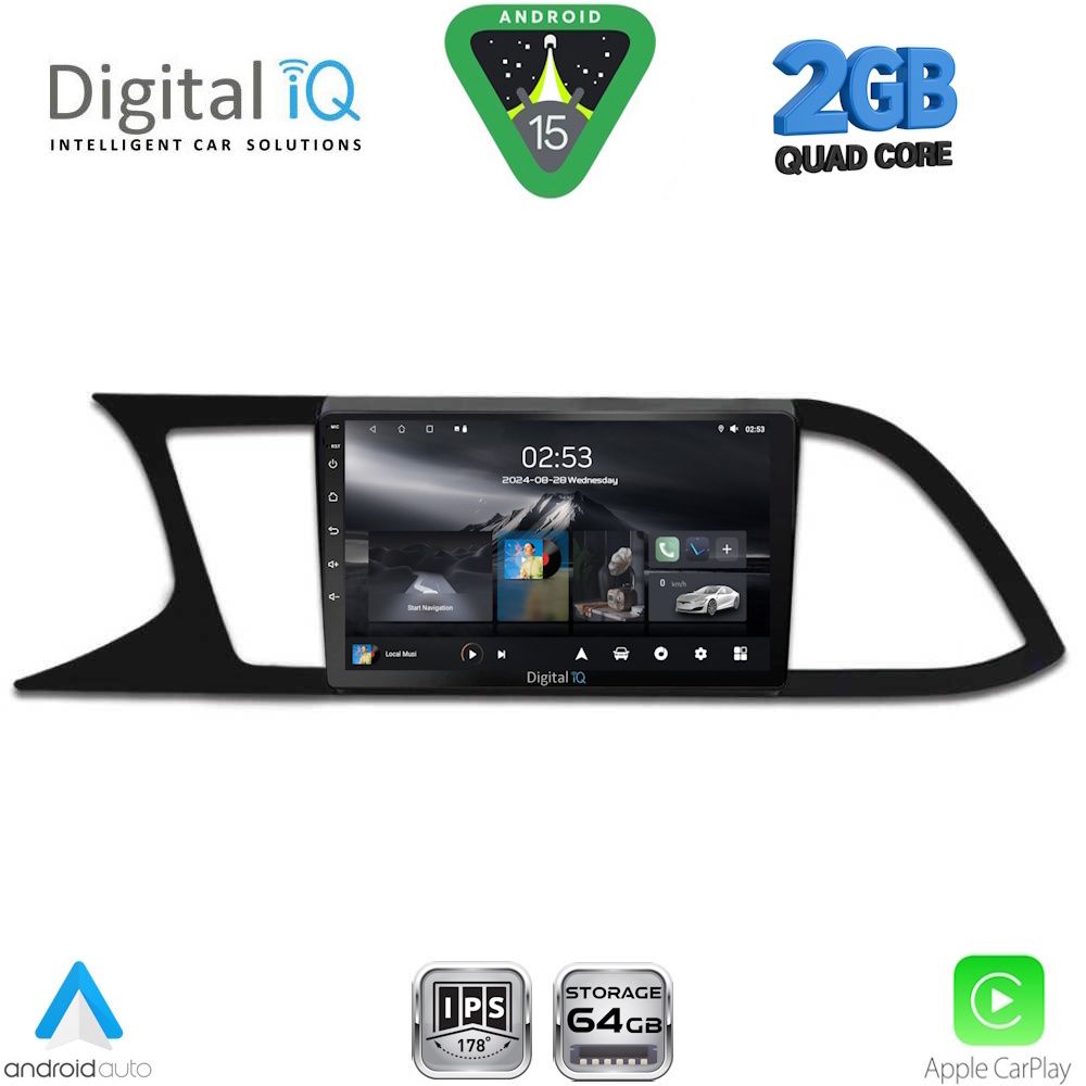 Βλησαρούλης Car Center - DIGITAL IQ RSD 1575_CPA (9inc) MULTIMEDIA TABLET for SEAT LEON mod. 2012-2021