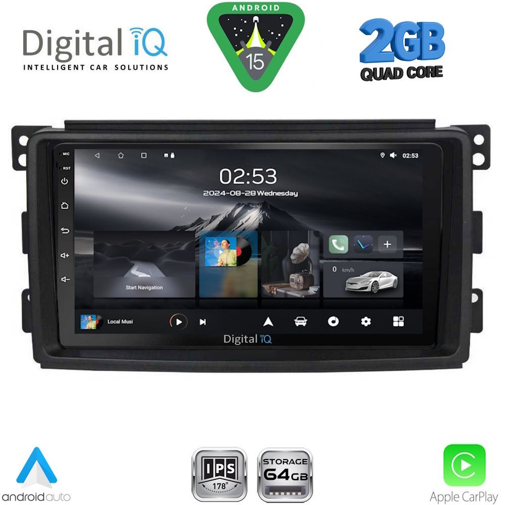 Βλησαρούλης Car Center - DIGITAL IQ RSD 1621_CPA (9inc) MULTIMEDIA TABLET for SMART mod. 2007-2010