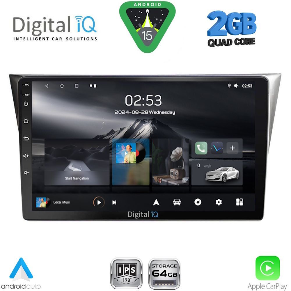 Βλησαρούλης Car Center - DIGITAL IQ RSD 1659_CPA (9inc) MULTIMEDIA TABLET for SUBARU IMPREZA mod. 2002-2008