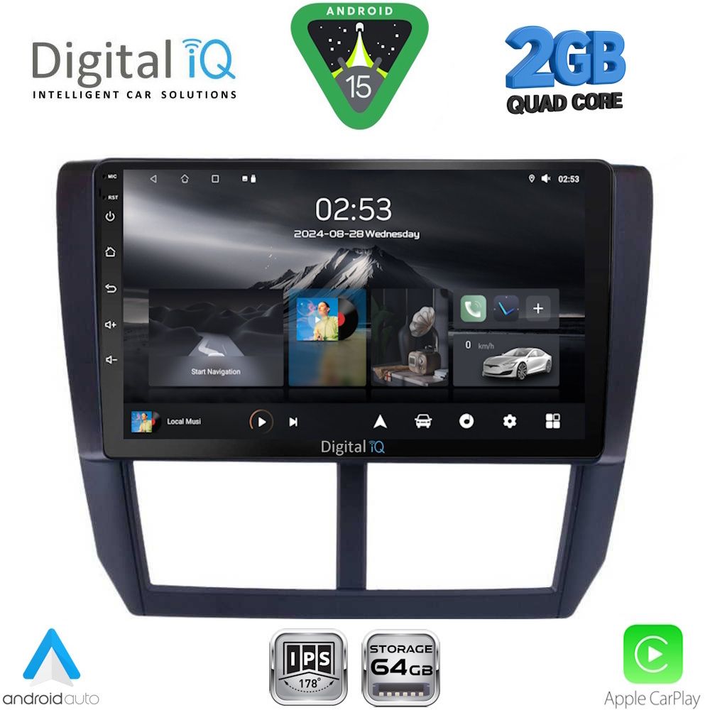 Βλησαρούλης Car Center - DIGITAL IQ RSD 1662_CPA (9inc) MULTIMEDIA TABLET for SUBARU FORESTER - IMPREZA - XV mod. 2008-2013