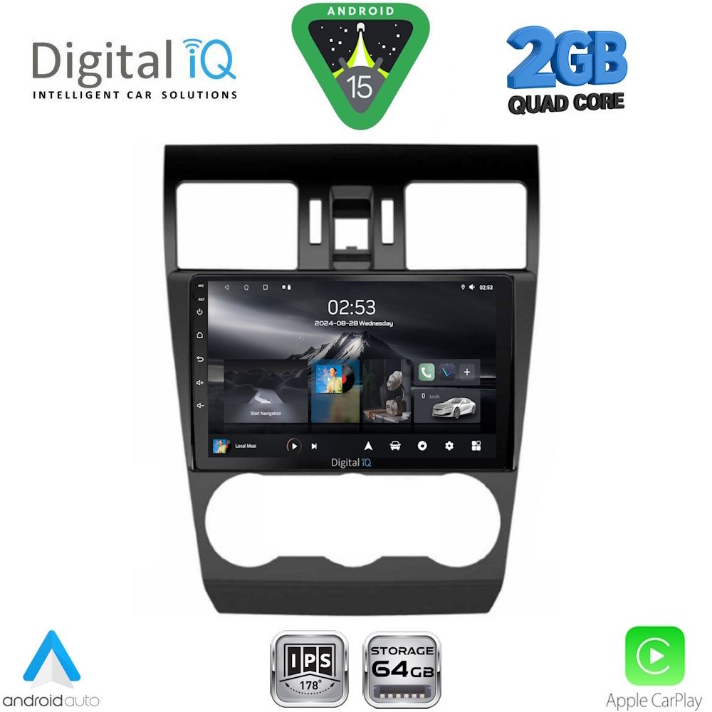 Βλησαρούλης Car Center - DIGITAL IQ RSD 1663_CPA (9inc) MULTIMEDIA TABLET for SUBARU FORESTER - IMPREZA - XV mod. 2013-2019