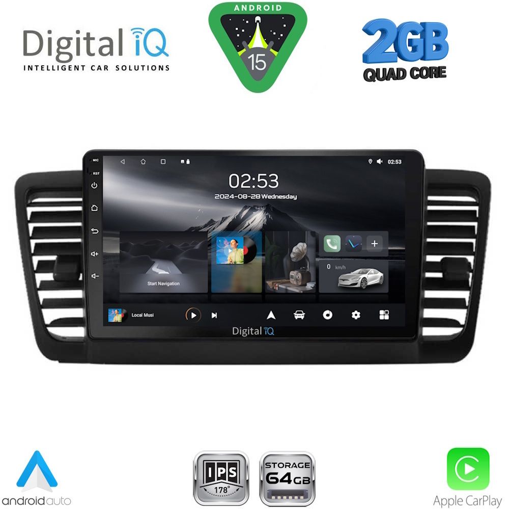 Βλησαρούλης Car Center - DIGITAL IQ RSD 1665_CPA (9inc) MULTIMEDIA TABLET for SUBARU LEGACY - OUTBACK mod. 2002-2008