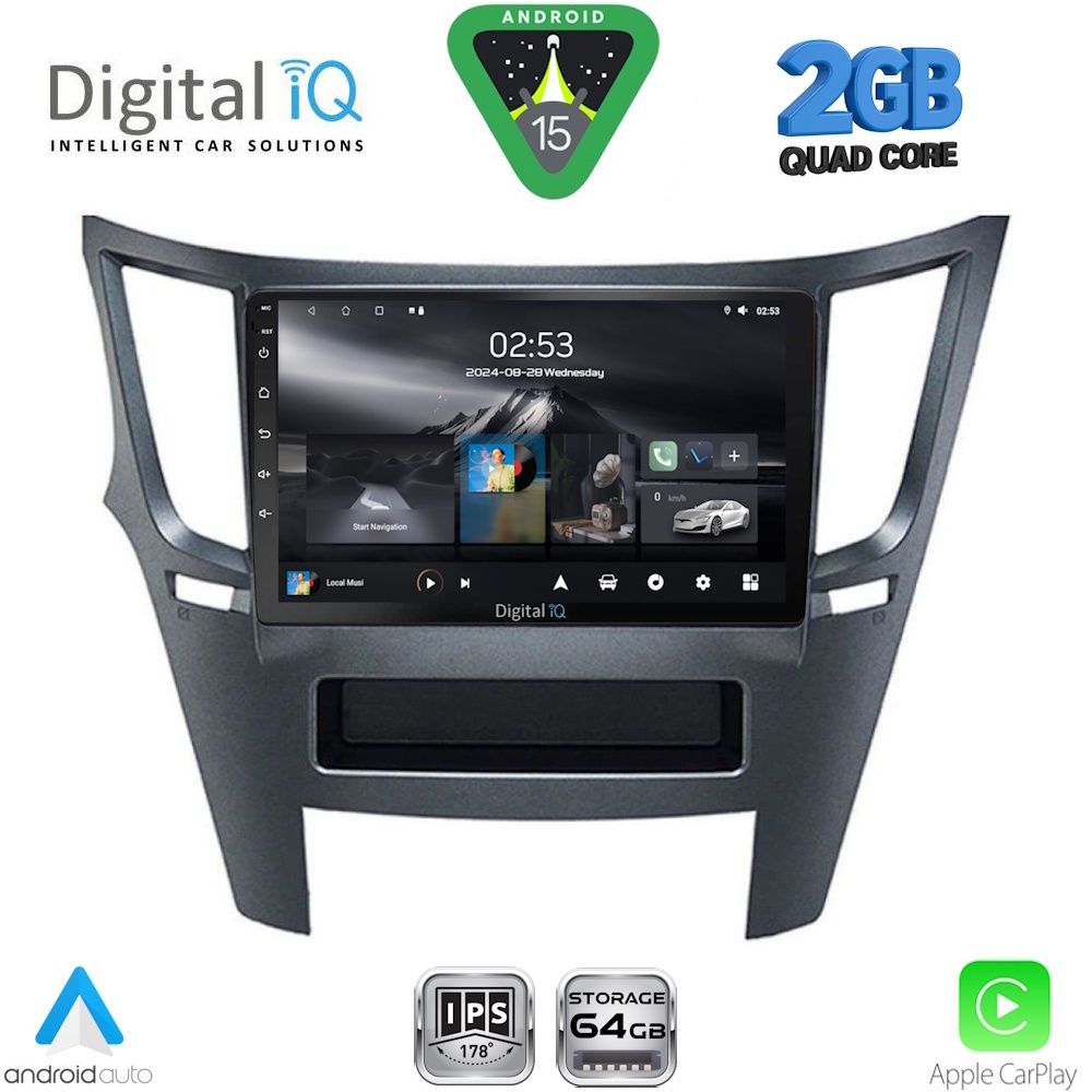 Βλησαρούλης Car Center - DIGITAL IQ RSD 1667_CPA (9inc) MULTIMEDIA TABLET for SUBARU LEGACY – OUTBACK mod. 2009-2014