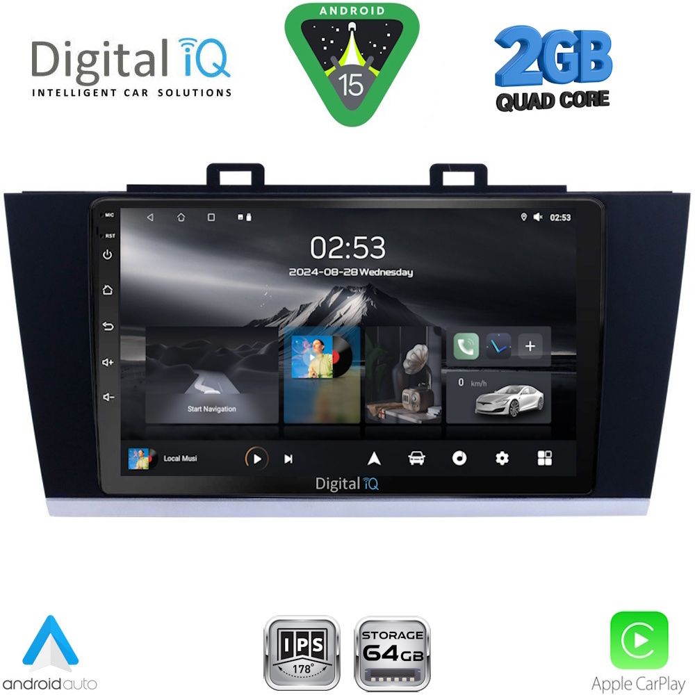 Βλησαρούλης Car Center - DIGITAL IQ RSD 1668_CPA (9inc) MULTIMEDIA TABLET for SUBARU LEGACY – OUTBACK mod. 2014-2019